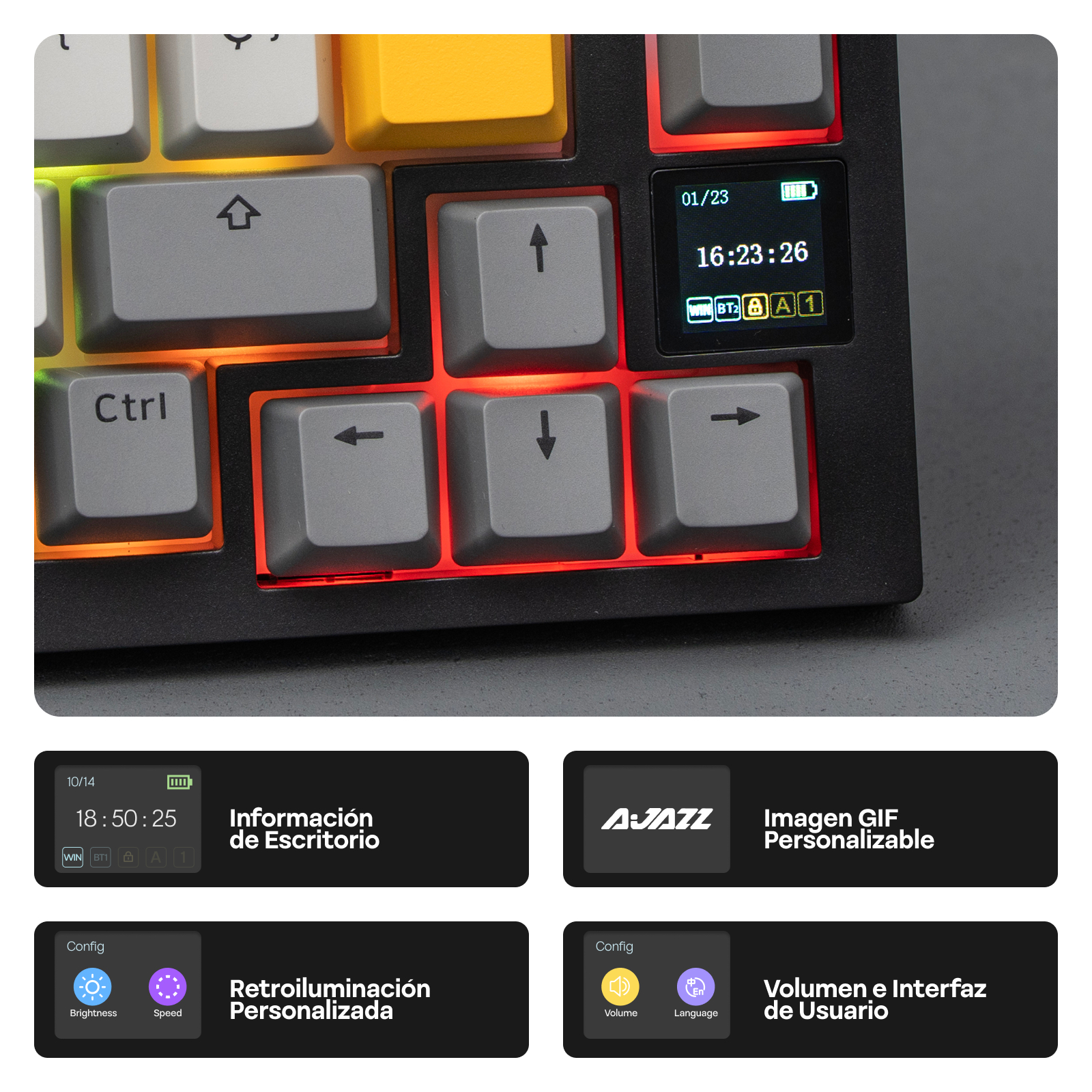 ISO-ES Layout EPOMAKER X AJAZZ - Gaming Keyboard Blue Switches avaliação e preço
