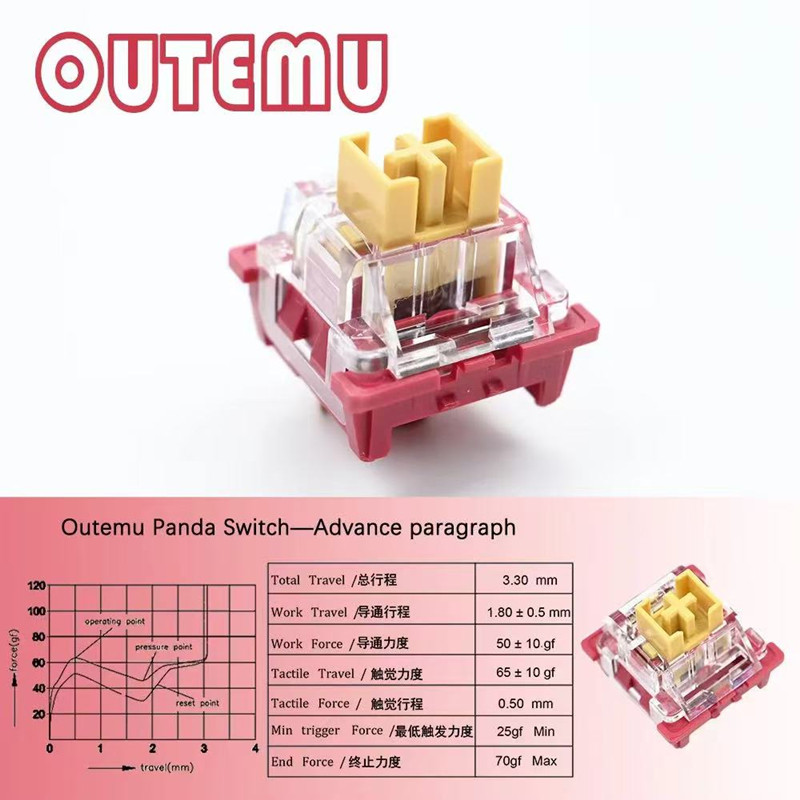 Outemu Panda Switch 45g Advanc - Gaming Keyboard No Rgb avaliação e preço