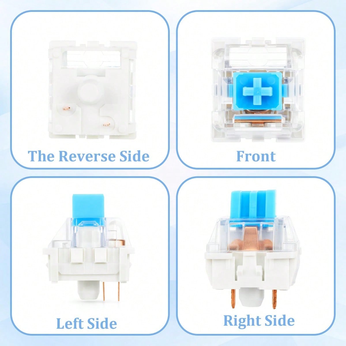 100 Practical Blue Switches, H - Gaming Keyboard Types avaliação e preço