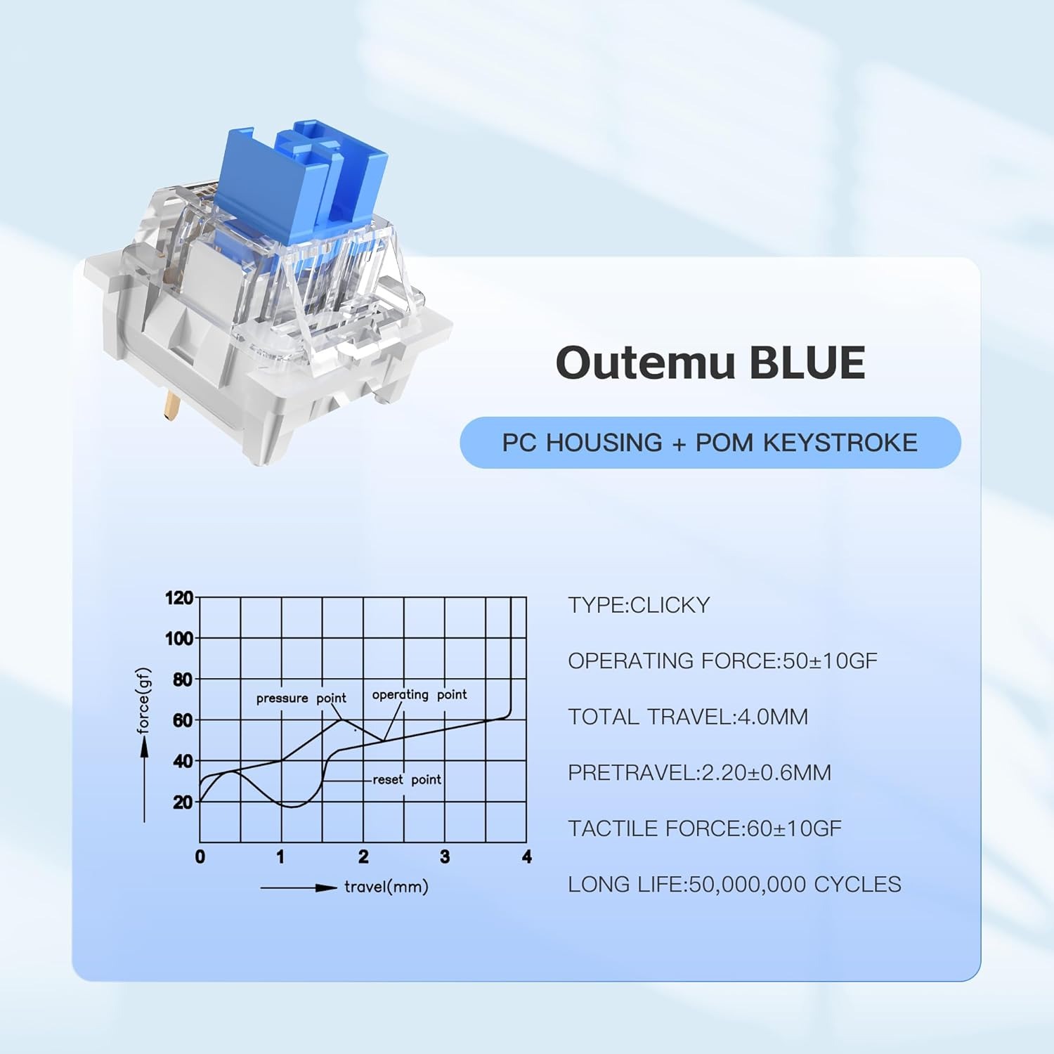100 Practical Blue Switches, H - Gaming Keyboard Types avaliação e preço