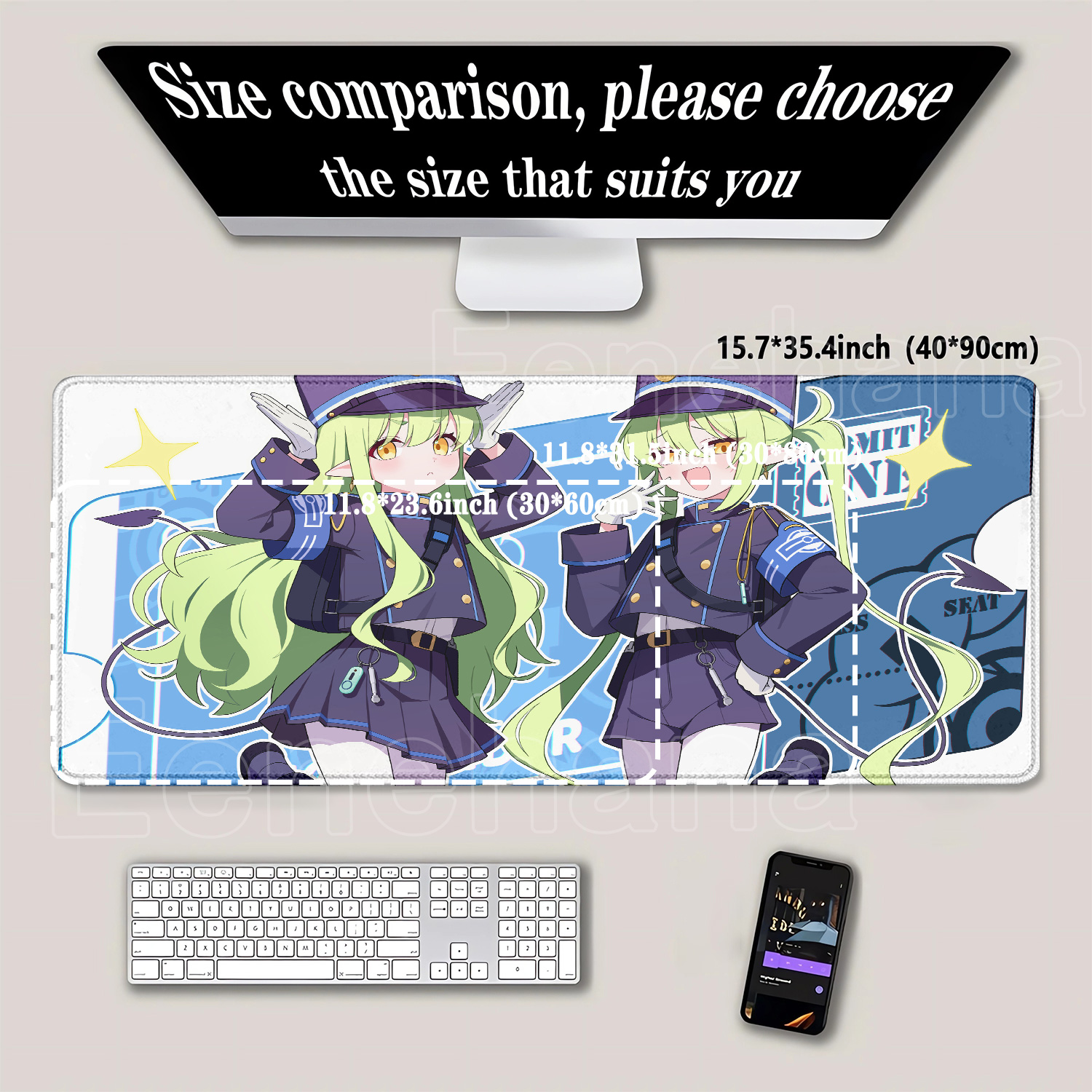 Gaming Mousepad Blue Archive H - Gaming Keyboard Blue avaliação e preço