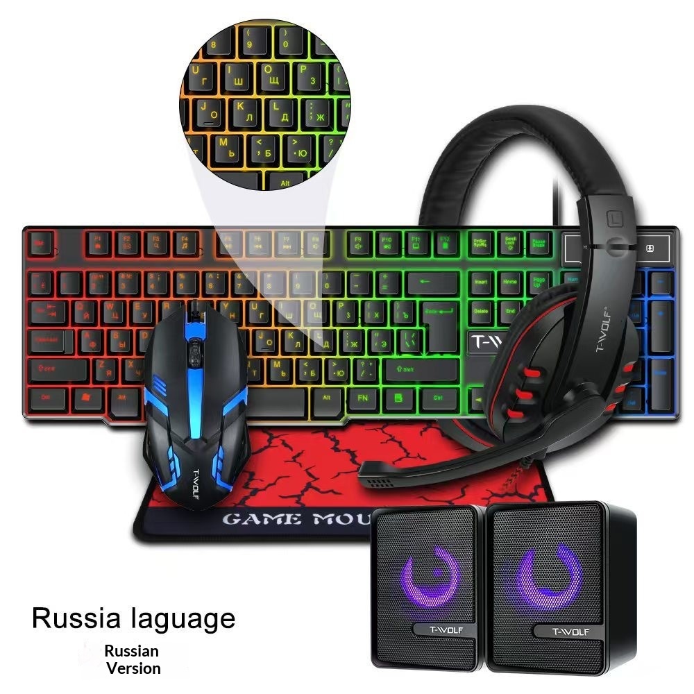 Spanish Russian Keyboard Layou - Gaming Keyboard And Mouse Combo avaliação e preço