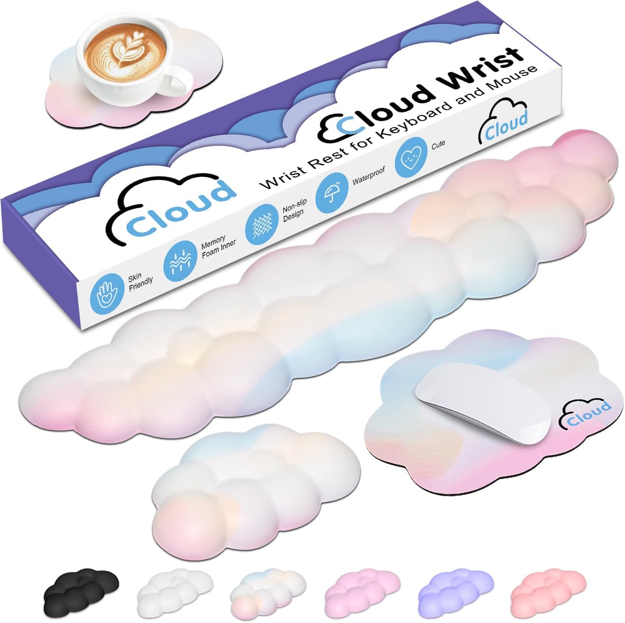 Ergonomic Cloud Wrist Rest wit - Gaming Keyboard Types avaliação e preço