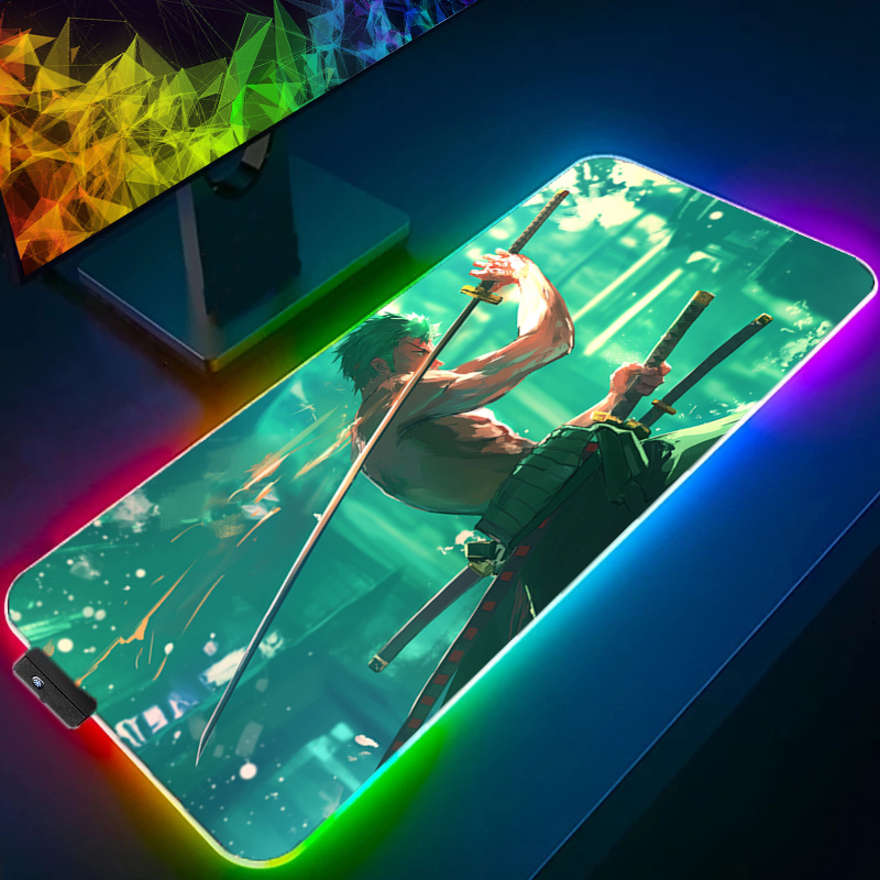 ONE PIECE Zoro Mouse Pad RGB G - Gaming Keyboard No Rgb avaliação e preço