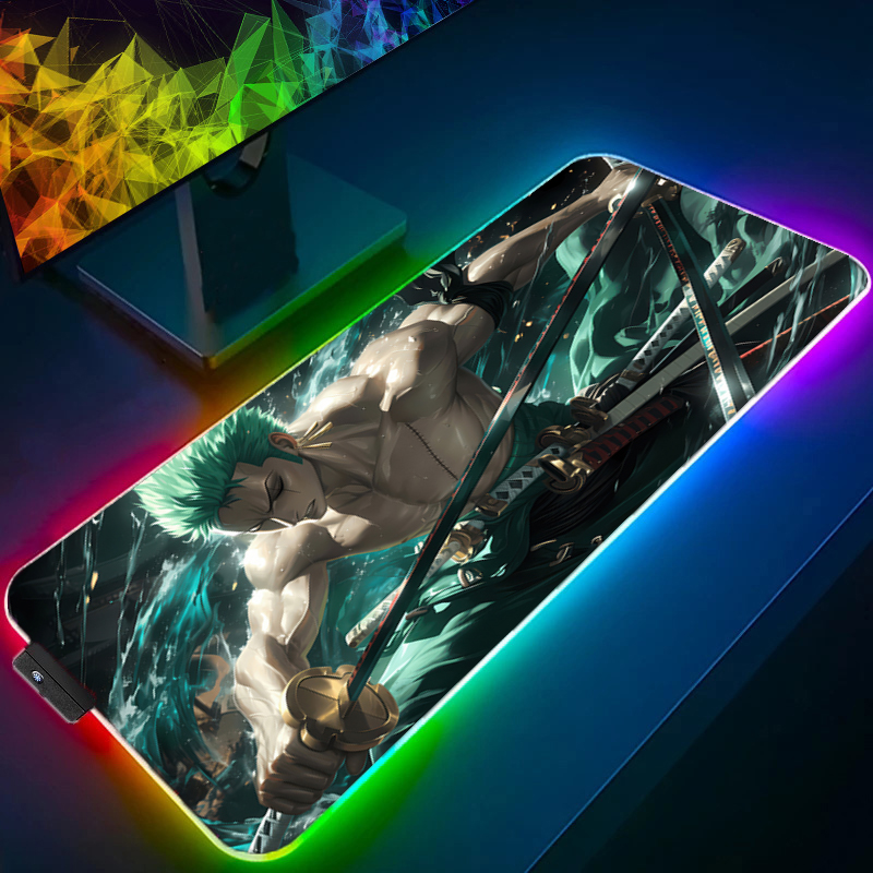 ONE PIECE Zoro Mouse Pad RGB G - Gaming Keyboard No Rgb avaliação e preço