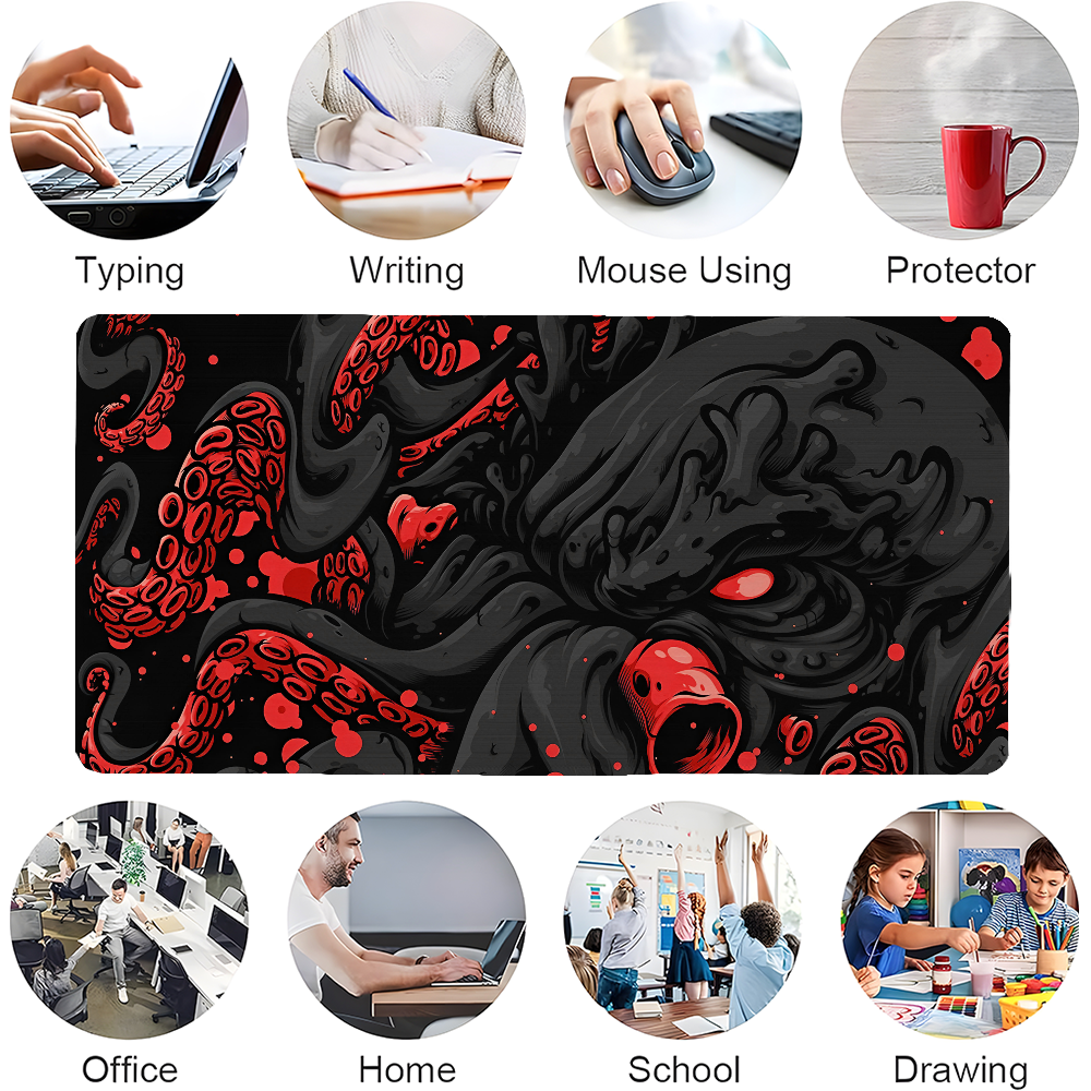 Octopus Monster Mousepad Large - Gaming Keyboard Tactile avaliação e preço