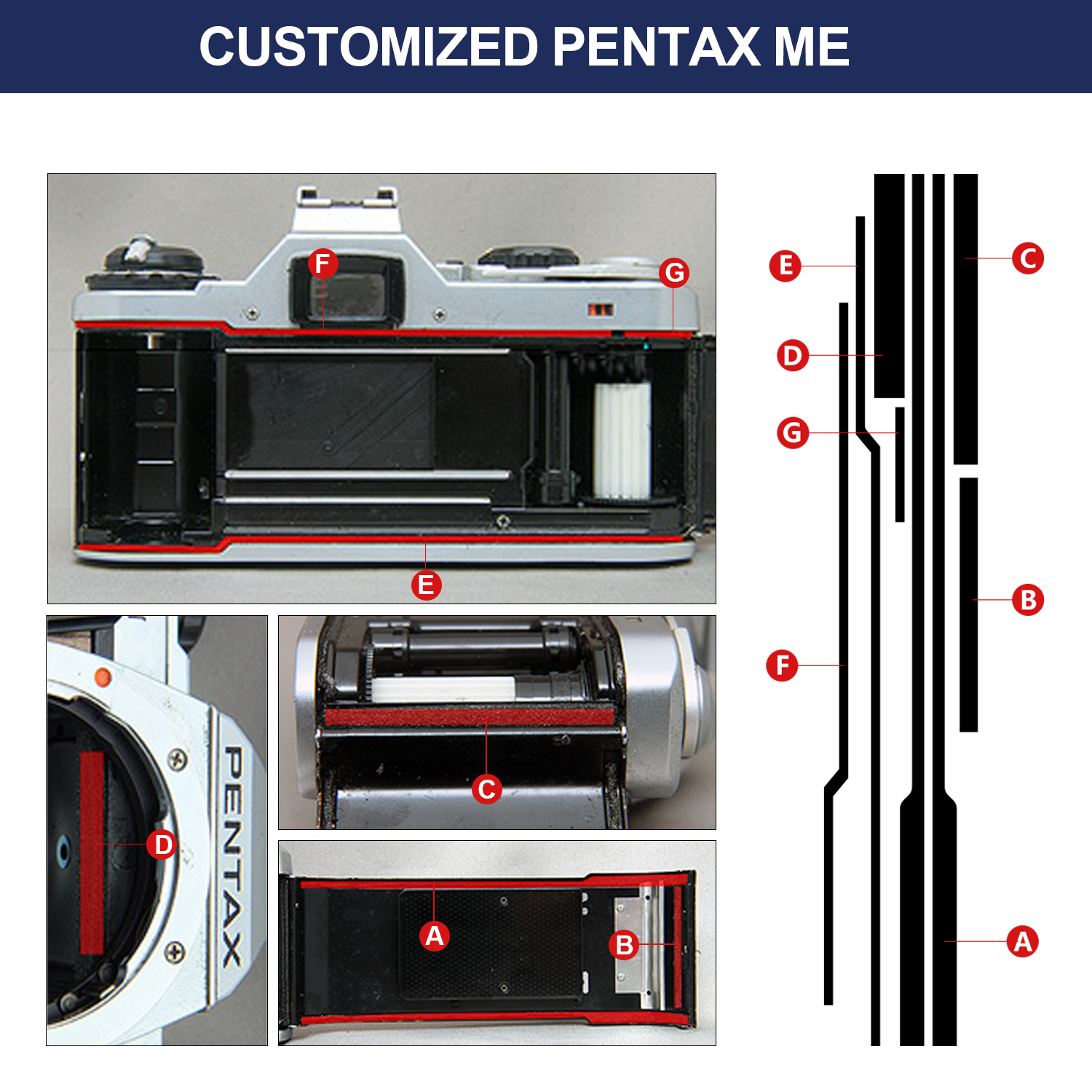 Pentax ME ME Super MG MV1 Came - Polyurethane Foam Sheet avaliação e preço