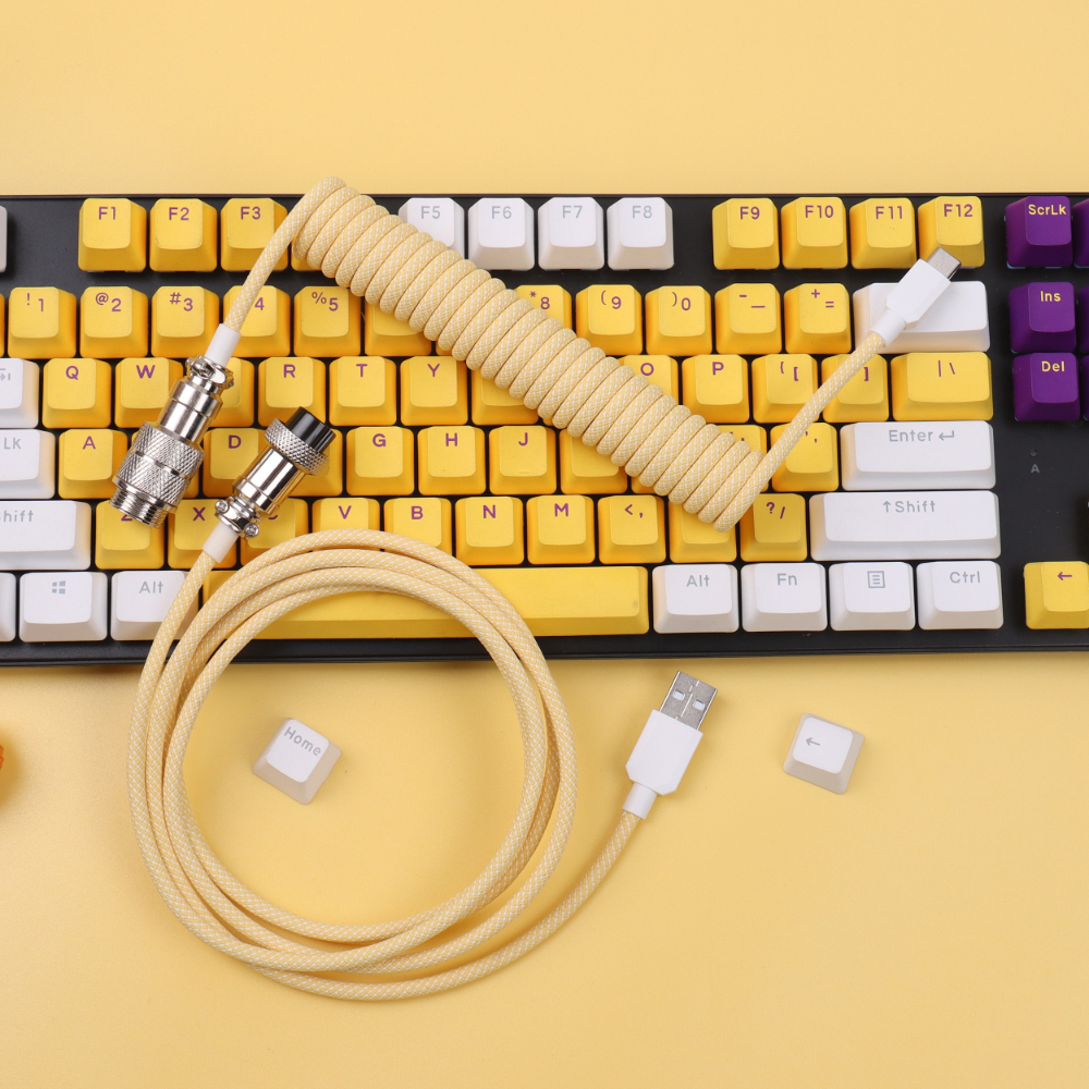 Coiled Cable Keyboard USB Type - Gaming Keyboard Types avaliação e preço