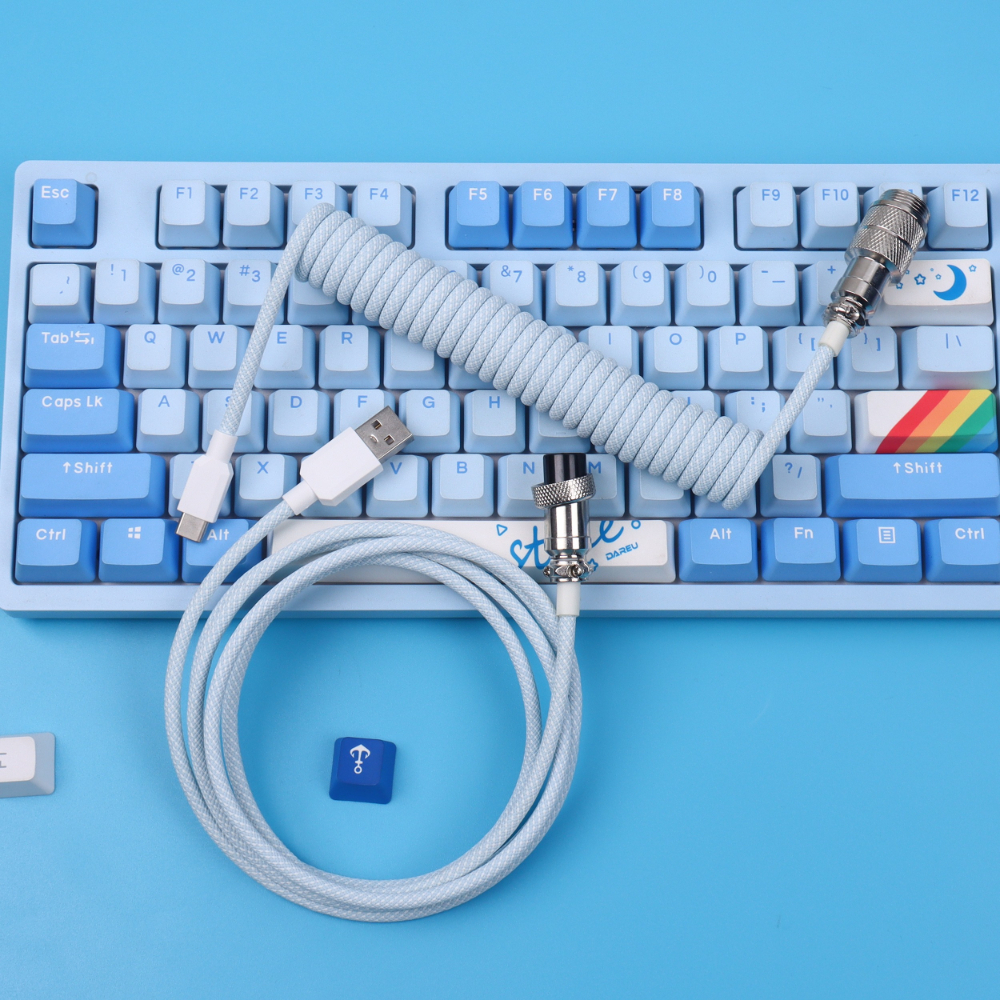 Coiled Cable Keyboard USB Type - Gaming Keyboard Types avaliação e preço