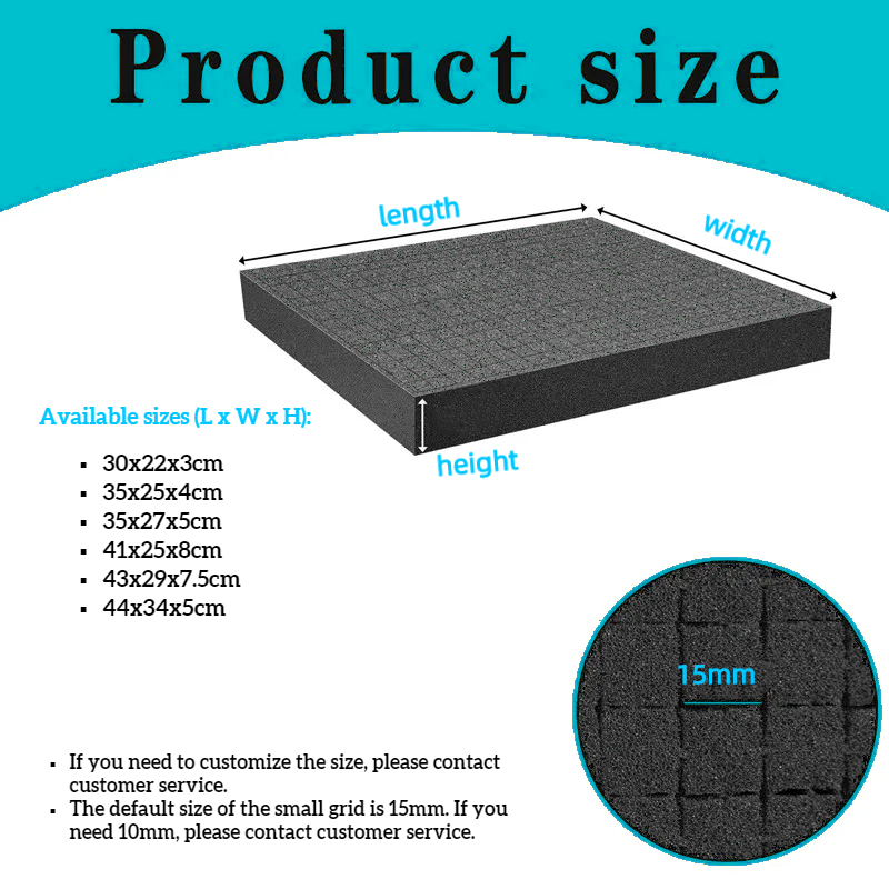 Pre-cut Foam Insert Precorte S - Polyurethane Foam Sheet avaliação e preço