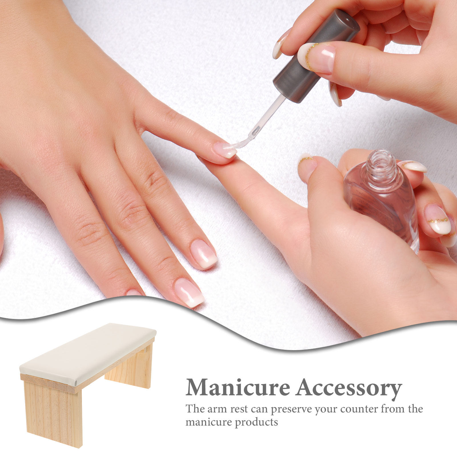 1pc Nail Arm Rest Cushion for  - Wrist Rest Wood avaliação e preço