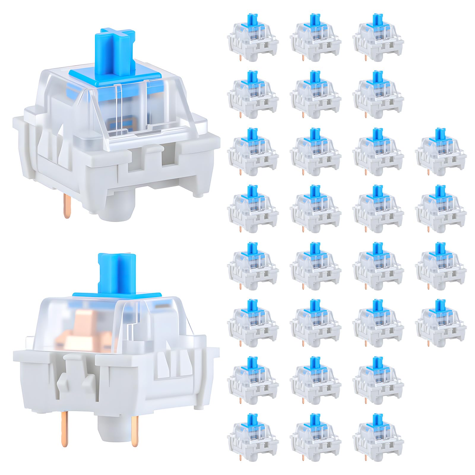 30 PCS Mechanical Keyboard Swi - Gaming Keyboard Blue avaliação e preço