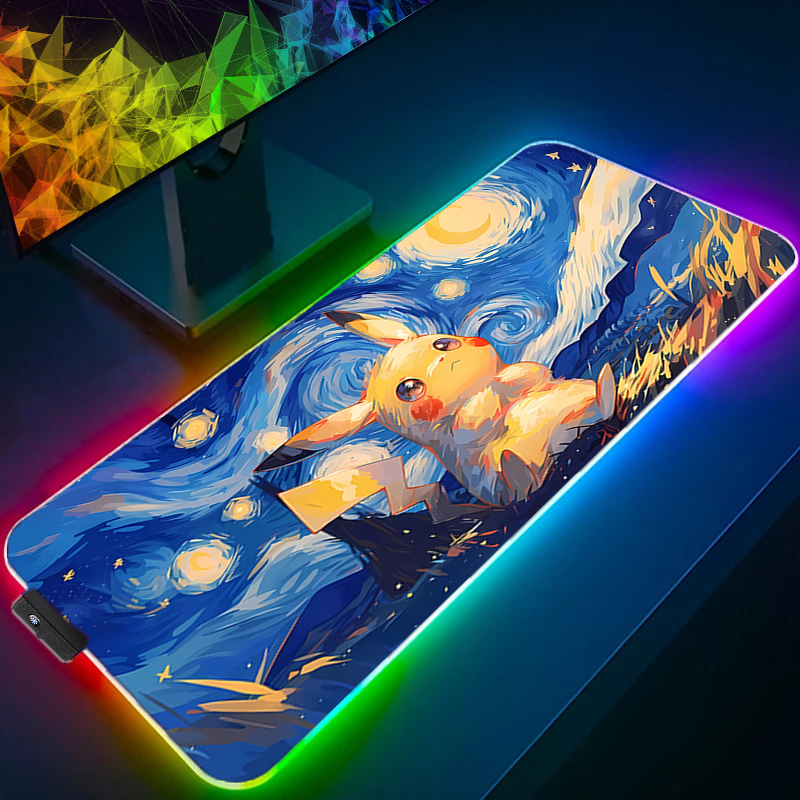 RGB Mouse Pad Pokemon Pikachu  - Gaming Keyboard No Rgb avaliação e preço