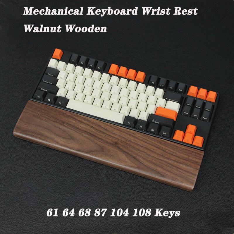 Walnut Wood Mechanical Keyboar - Wrist Rest Wood avaliação e preço