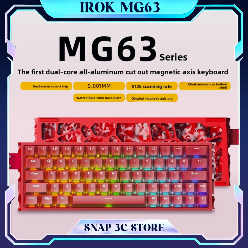 IROK MG63 CNC Aluminum Magneti - Gaming Keyboard Hall Effect Switches avaliação e preço