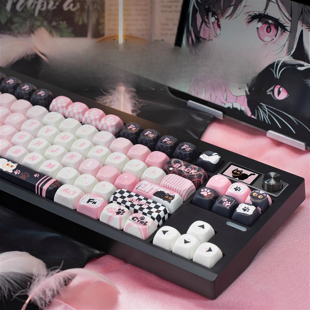 Custom MOA Profile Black Pink  - Keyboard Gaming Black avaliação e preço