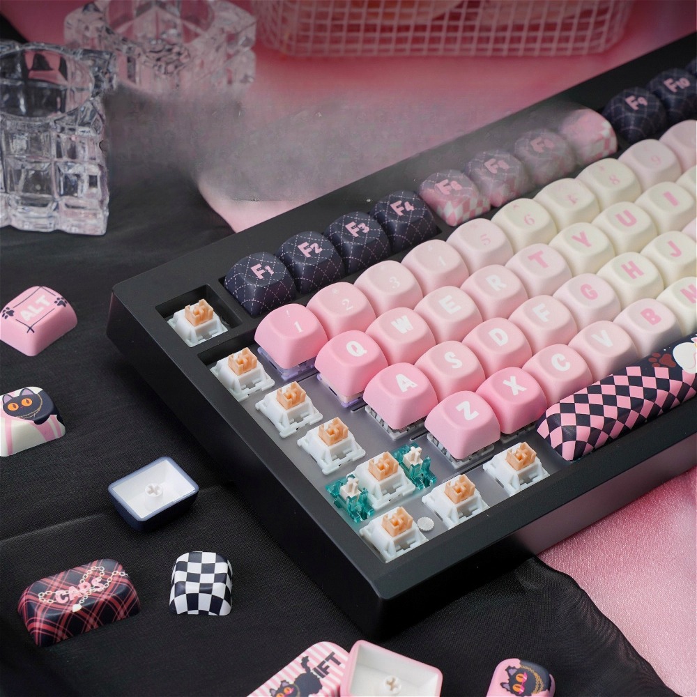 Custom MOA Profile Black Pink  - Keyboard Gaming Black avaliação e preço