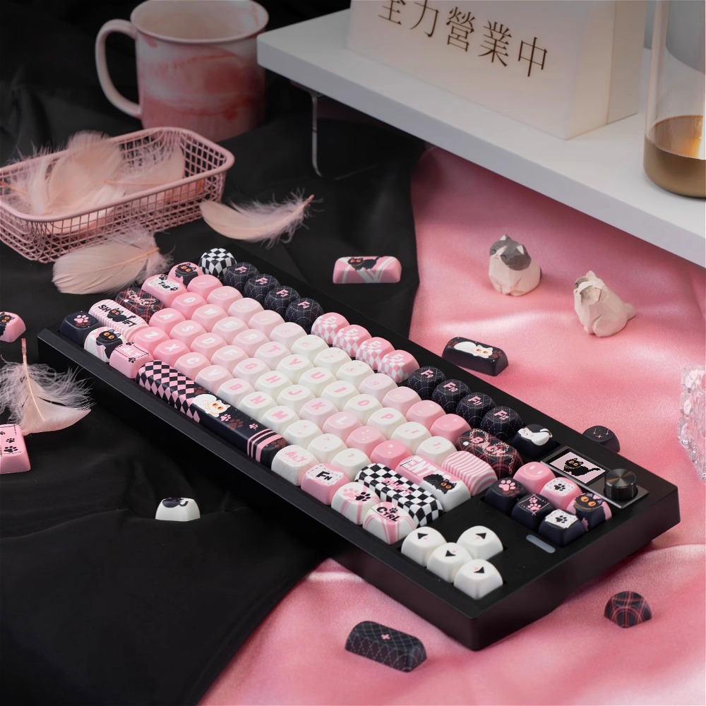 Custom MOA Profile Black Pink  - Keyboard Gaming Black avaliação e preço