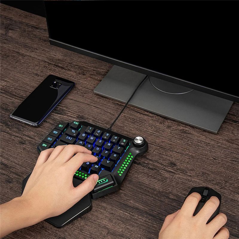 AEF6-One-Handed Mechanical Gam - Gaming Keyboard Training avaliação e preço