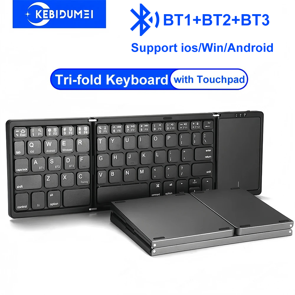 KEBIDUMEI Three Bluetooth Keyb - Gaming Keyboard Non Mechanical avaliação e preço