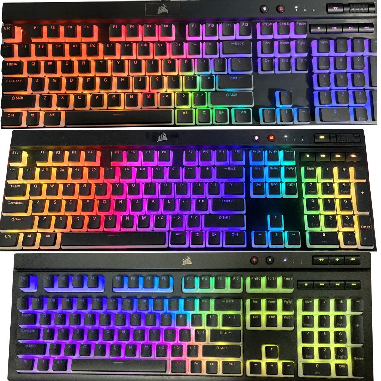 Translucent Corsair Pudding Ke - Gaming Keyboard Corsair avaliação e preço