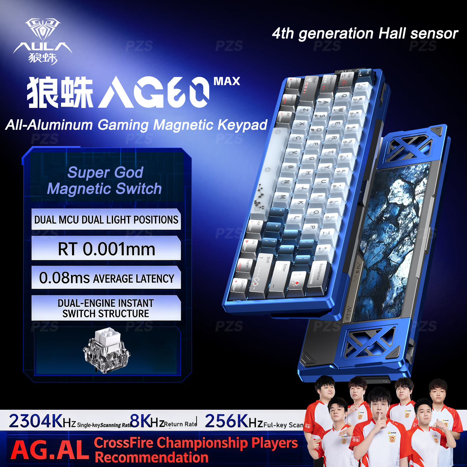 AULA AG60 Pro MAX Wired Mechan - Gaming Keyboard Hall Effect Switches avaliação e preço