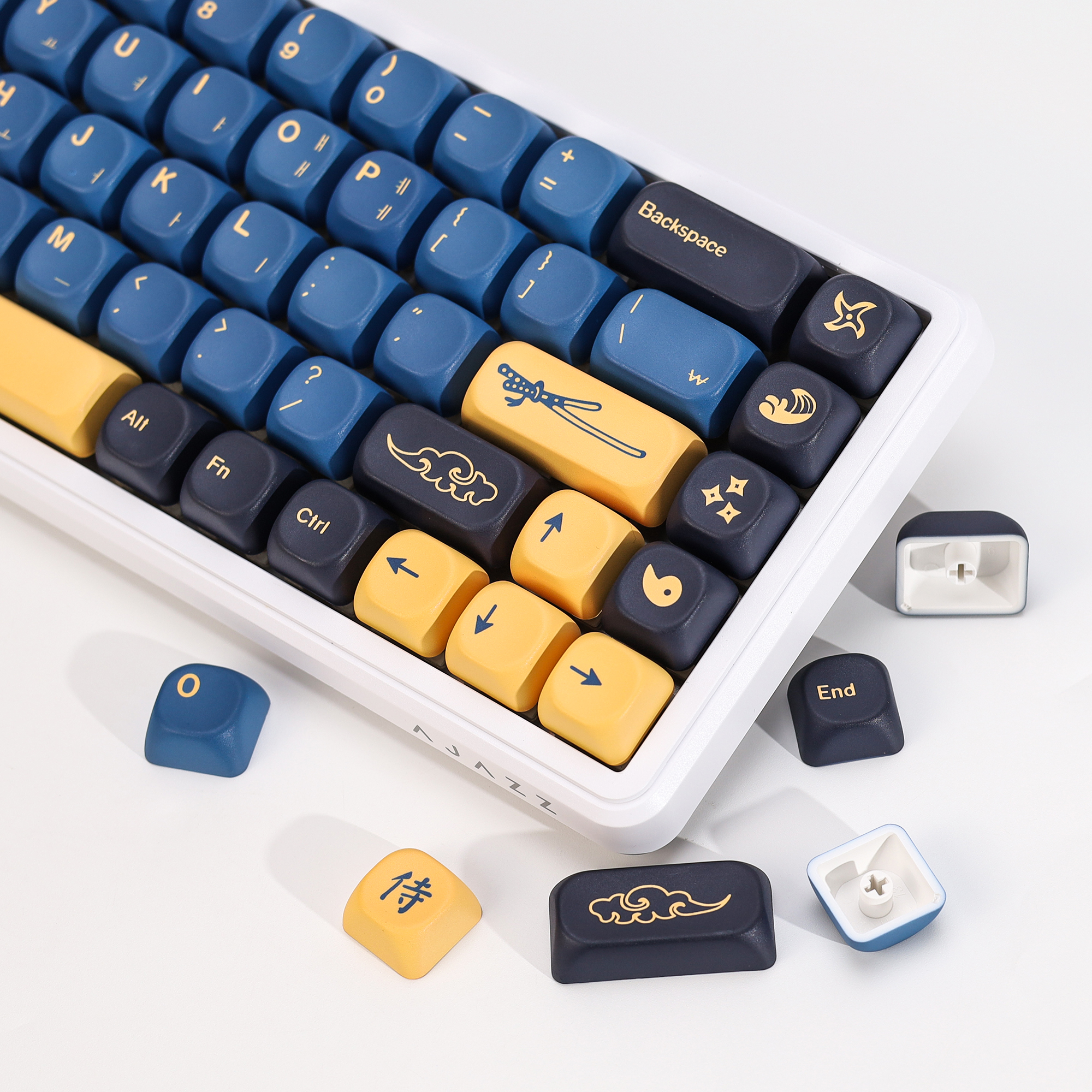 KBDiy Korean Keycap Retro GMK  - Gaming Keyboard Blue avaliação e preço