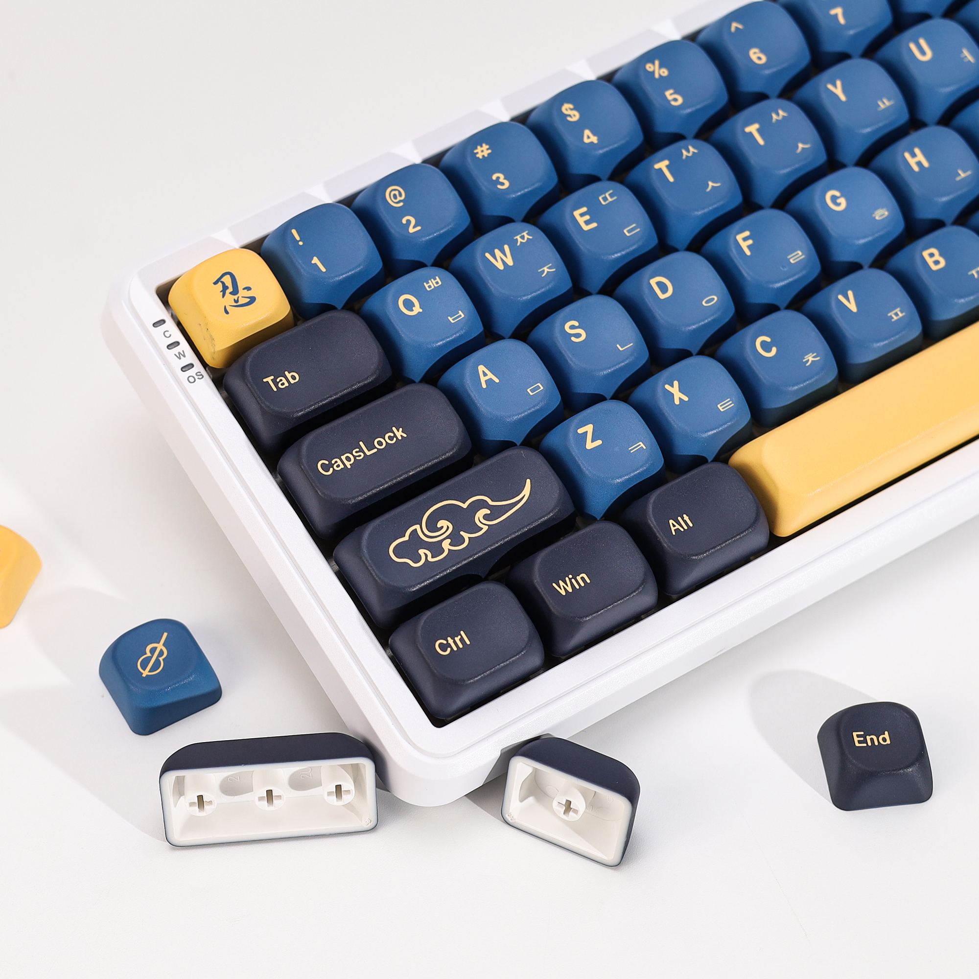 KBDiy Korean Keycap Retro GMK  - Gaming Keyboard Blue avaliação e preço