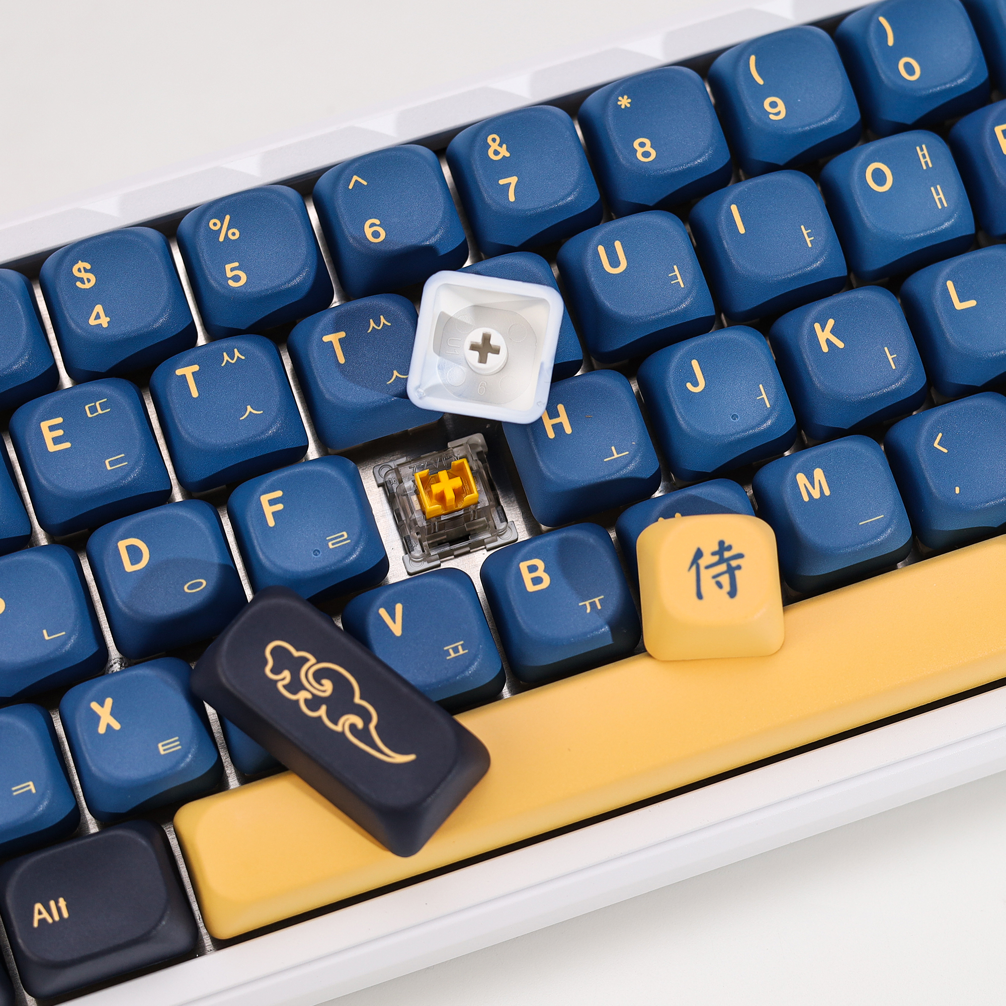 KBDiy Korean Keycap Retro GMK  - Gaming Keyboard Blue avaliação e preço