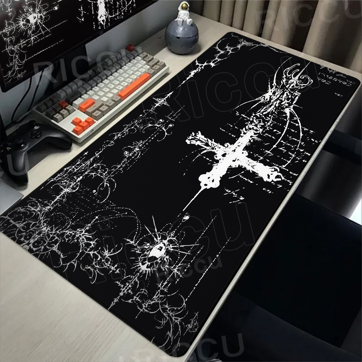 Cool Sword Art Desk Mat Large  - Keyboard Gaming Black avaliação e preço