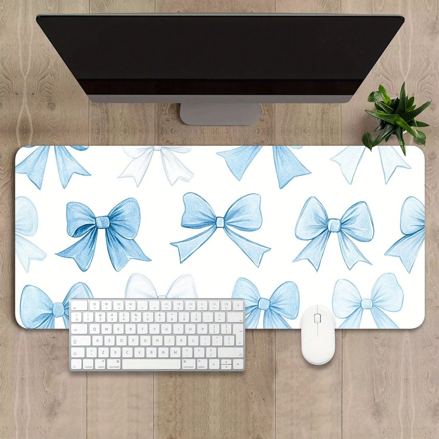 1 Pc Non-Slip Rubber Desk Mat  - Gaming Keyboard Blue avaliação e preço