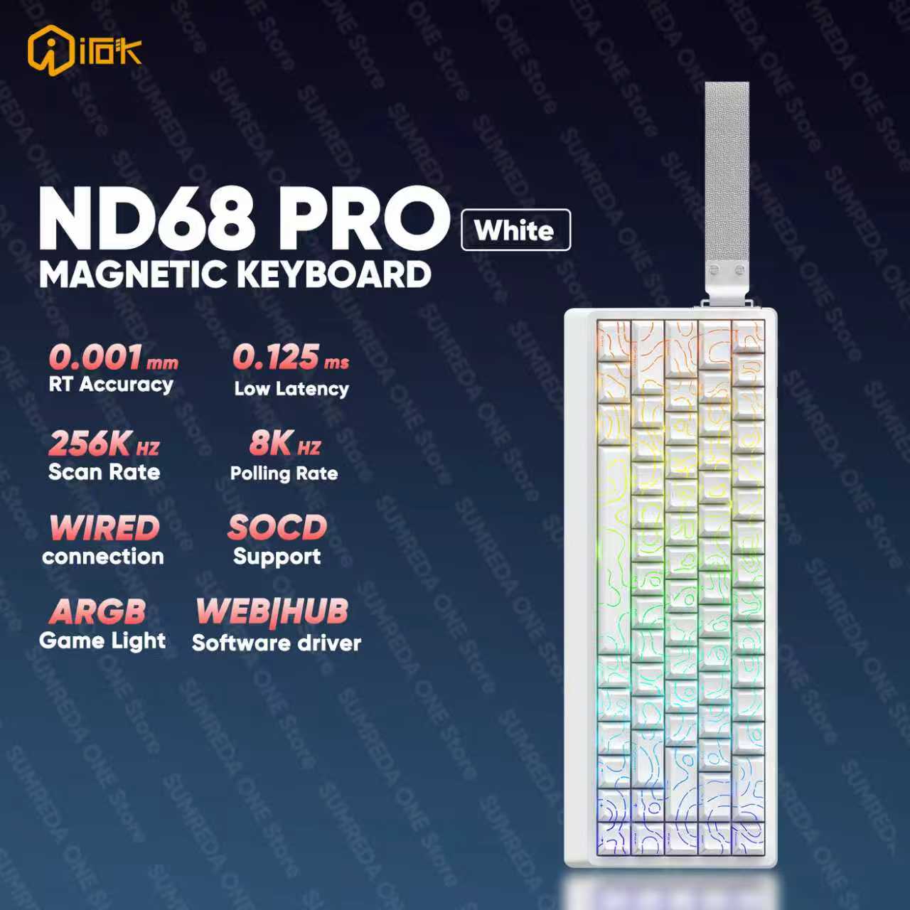 IROK ND68 Pro Gaming Mechanica - Gaming Keyboard Hall Effect Switches avaliação e preço