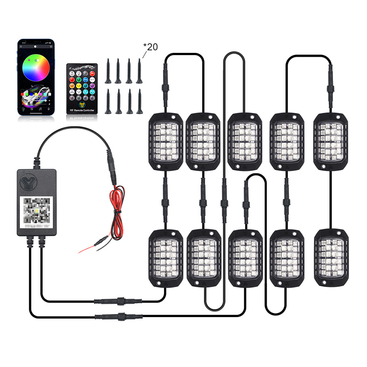 Car RGB LED Chassis Light Stri - Rgb Underglow Strip avaliação e preço