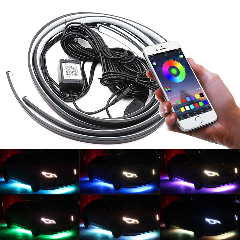 Niscarda 4PCS 12V IP65 App Con - Rgb Underglow Strip avaliação e preço