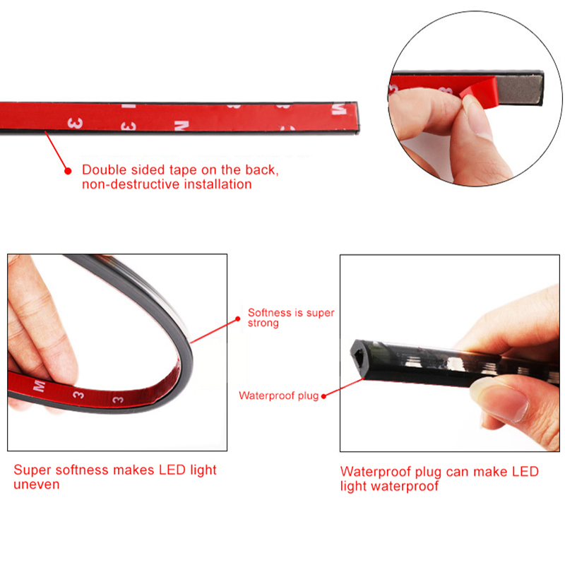 Niscarda 4PCS 12V IP65 App Con - Rgb Underglow Strip avaliação e preço
