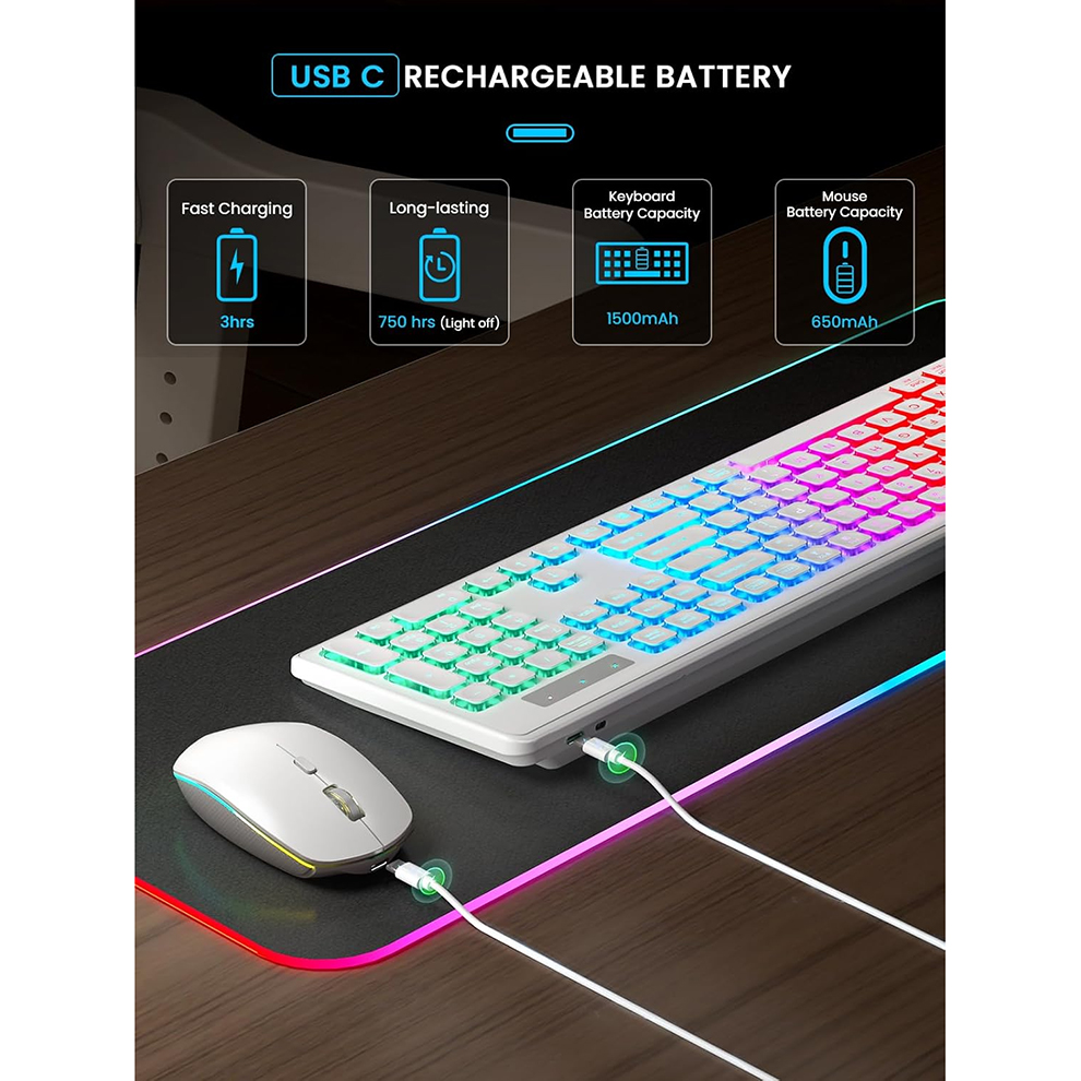 Backlit Wireless Keyboard and  - Gaming Keyboard And Mouse Combo avaliação e preço
